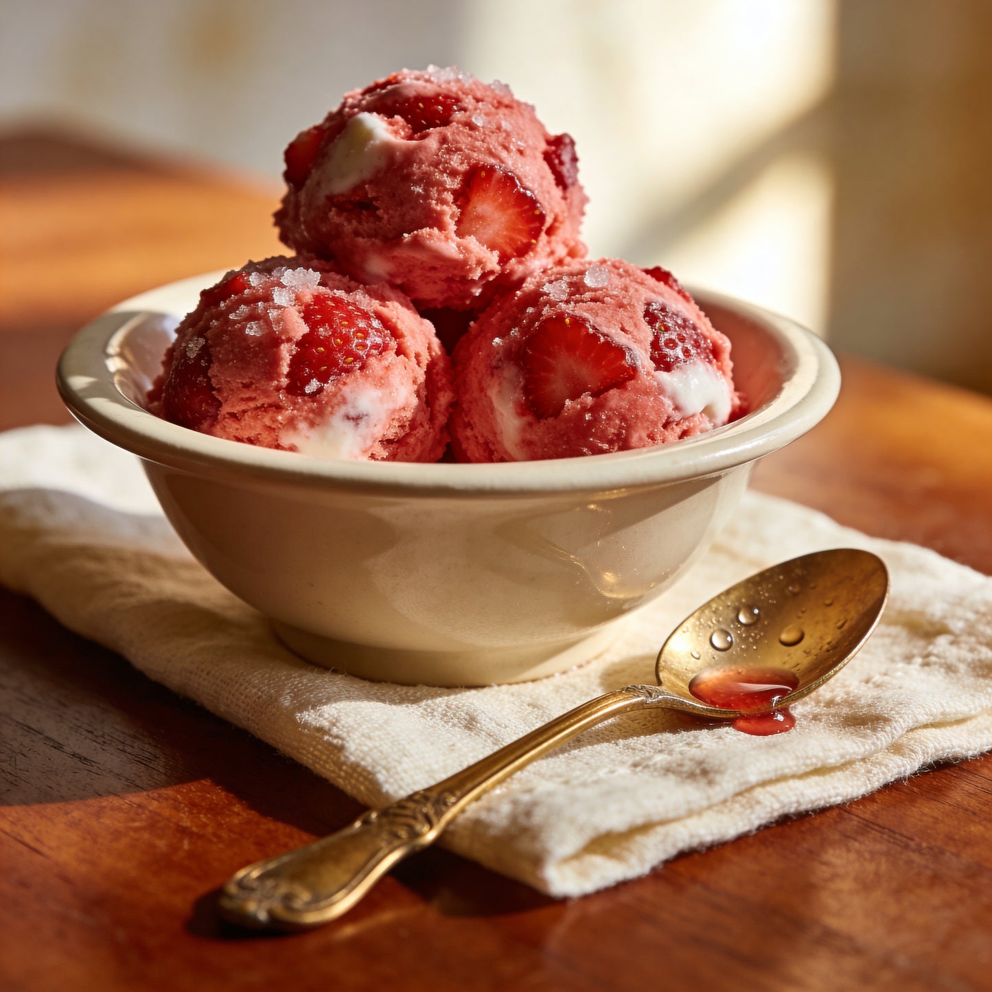 Strawberry Sorbet ice cream