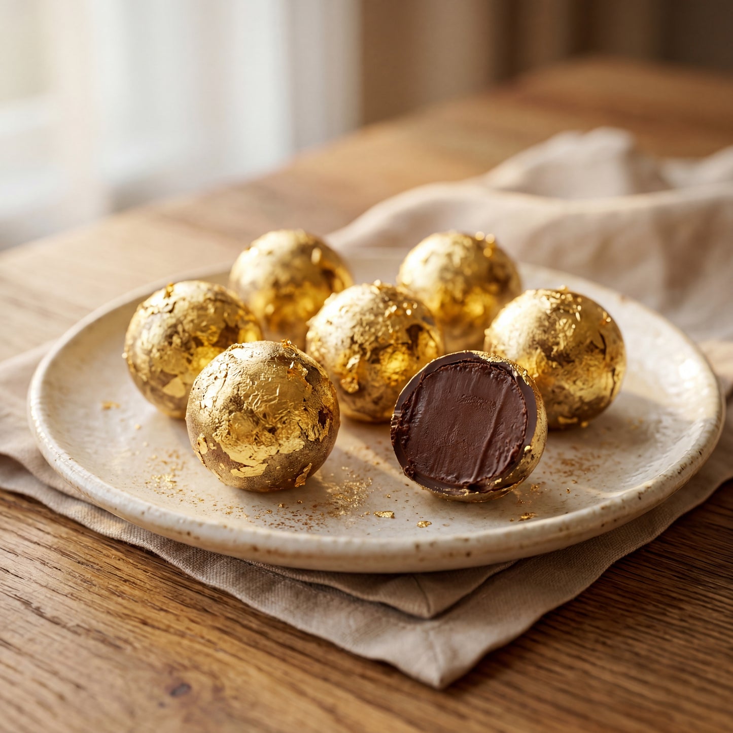 Golden Ganache Truffles