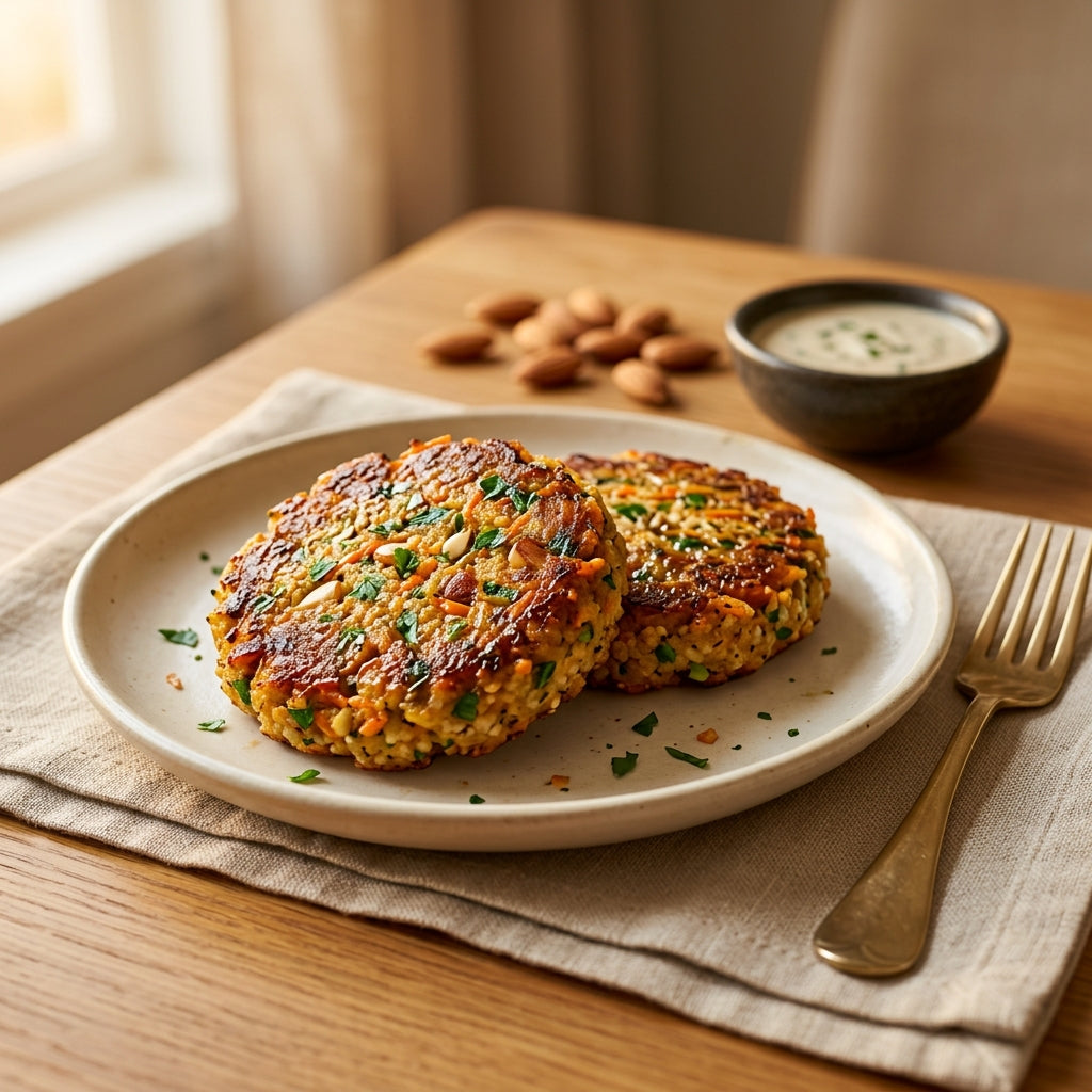 Almond Pulp Veggie Patties