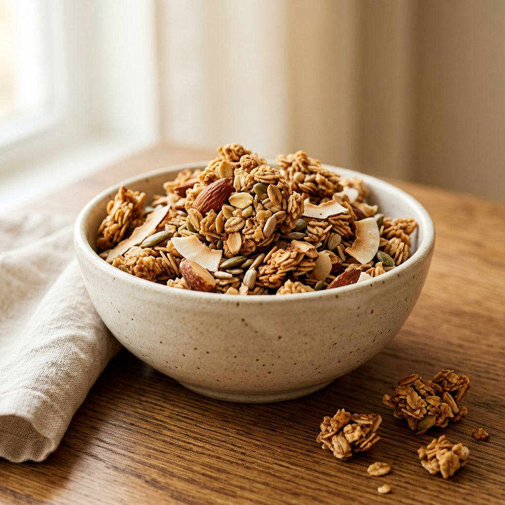 Almond Pulp Granola Clusters